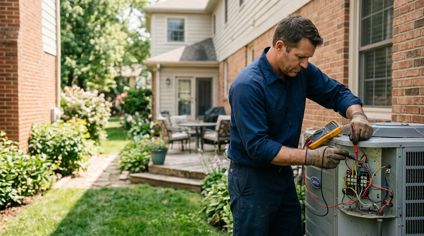 HVAC technician working near La Fargeville, NY
